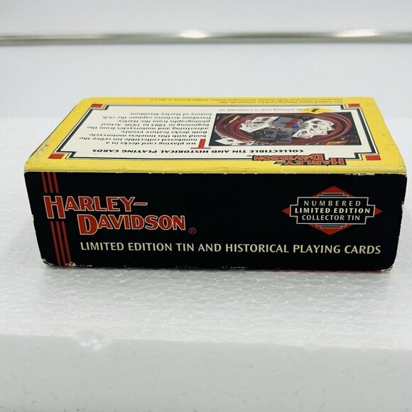 Harley Davidson LIMITED EDITION TIN HISTORICAL PLAYING CARDS 1903-1950 Unopened - Picture 4 of 8